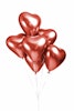 Hjärtballonger Chrome Mirror Röd