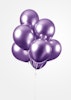 Latexballonger Mirror Purple 10pcs
