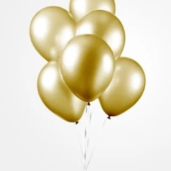 Latexballonger Metallic Gold 25pcs