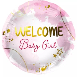 Folieballong Welcome Baby Girl