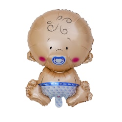 Folieballong - Blå sittande bebis