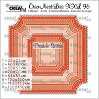 Crealies Crea-Nest-Lies XXL Ticket square with double stitch