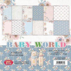 Craft&You Baby World small paper pad 6x6" 36 sht