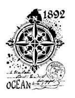 Cadence Mask Stencil AS - ocean compass