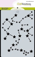 CraftEmotions Mask stencil Space - Stars sign