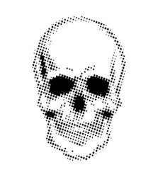 Andy Skinner Stencils "Half Tone Skull"