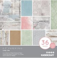 Kaisercraft Paper Pad 6.5X6.5 40/Pkg - Lady Like