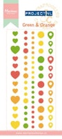 MARIANNE DESIGN Enamel Stickers - Green & Orange