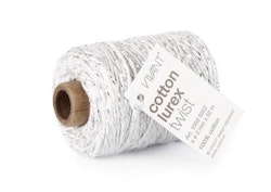 Vivant Cord Cotton Lurex Twist white / silver - 50 MT 2MM