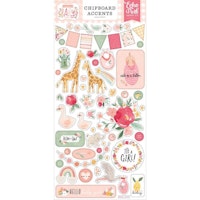 Echo Park Welcome Baby Girl - Chipboard Accents