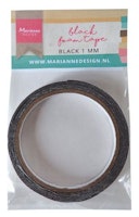 Marianne D Black foam tape - 1 mm (12 mmx2mtr)