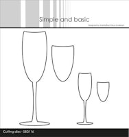 Simple and Basic die “Champagne Glasses"