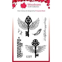 Woodware Clearstamp "Flying Keys"
