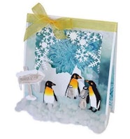 Joy - Cut- embos- debosstencil Penguin family