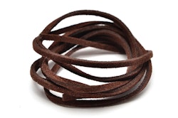 Brunt mocka/läderband imitation - 1m x 3mm
