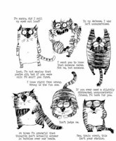 Tim Holtz Cling Stamp “Snarky Cat"