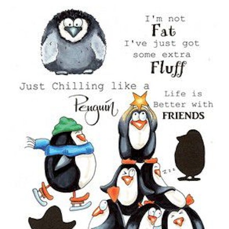 CraftEmotions clearstamps A6 - Penguin 1