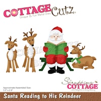 Cottage Cutz - Santa Reading to His Reindeer