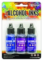 Ranger Alcohol Ink Kits - Indigo/Violet Spectrum 3x15ml