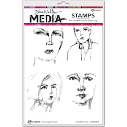 Dina Wakley Media Cling Stamps - 6x9