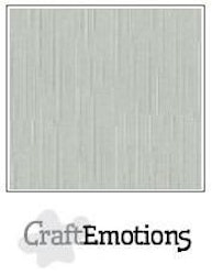 Craft Emotions Cardstock Linen 12x12 - 10 pack Titanium 1340