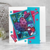 Woodware Clearstamp  - Heart Collage