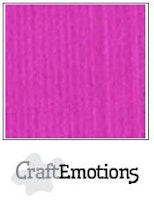 Craft Emotions Cardstock Linen 10 pack - Coral Magenta 1180