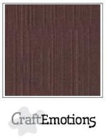 Craft Emotions Cardstock Linen 12x12 10 pack - Coffee