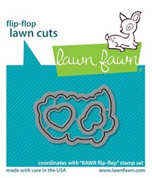 Lawn Fawn - Rawr Flip-Flop Dies