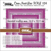 Crealies - Crea-Nest-Lies XXL Squares with inverted scallop