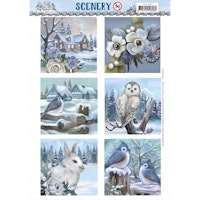 Amy Design Scenery Punchout Sheet - Square, Awesome Winter