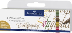 Faber Castell Drawing Pen Pitt Artist Set Calligraphy (4pcs)
