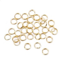 Double rings 6mm 30pcs gold