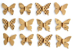 Creative Elements Kraft Printed Beaded Butterflies 12pcs