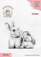 NS Clearstamp  - Two Rabbits