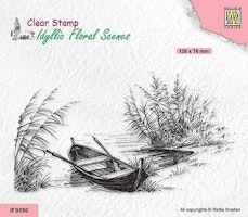 NS Clearstamp  - Lake with rowingboat