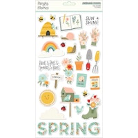 Simple Stories - Full Bloom Chipboard Stickers 6X12