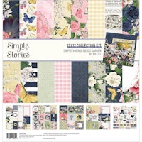 Simple Stories Collection Kit 12X12 - Simple Vintage Indigo Garden