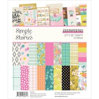 Simple Stories  Paper Pad 6X8 - Let's Get Crafty