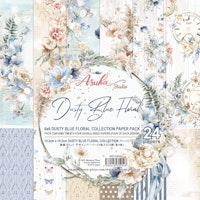 Asuka Studio Paper Pack 6X6 - Dusty Blue Floral