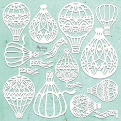Mintay Papers Chipboard 12x12 - Hot Air Balloons