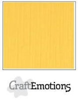 Craft Emotions Cardstock Linen 12x12 10 pack -  Golden Yellow