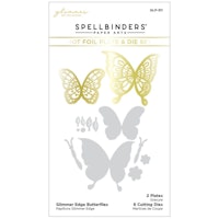 Spellbinders Hot Foil Plate & Die - Glimmer Edge Butterflies