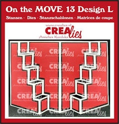 Crealies Dies Stair Step Card - On The MOVE design L