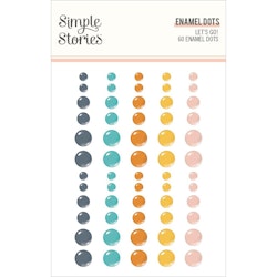 Simple Stories - Let's Go Enamel Dots Embellishments