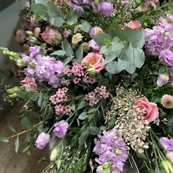 Kistdekoration - Ljusrosa & lila toner