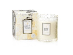 Voluspa Scalloped Edge Embossed Glass Candle - Nissho Soleil