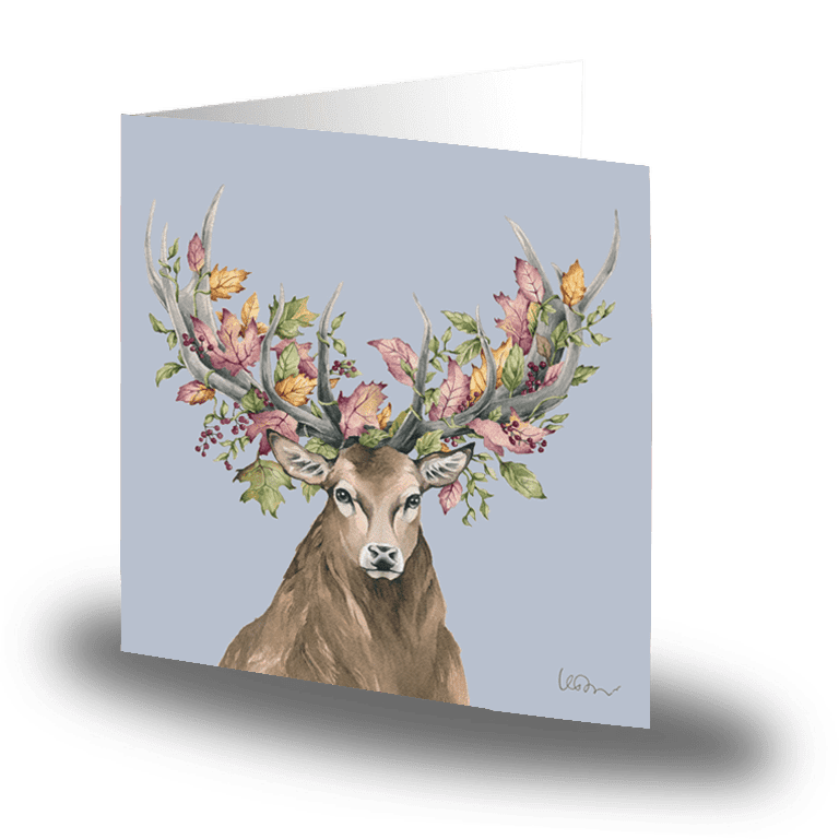 Cards by Jojo - Autumn deer - Litet kort