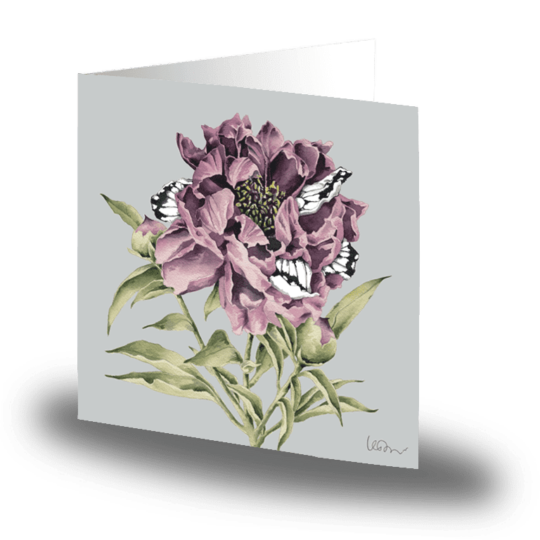 Cards by Jojo - Butterfly Peony - Litet kort