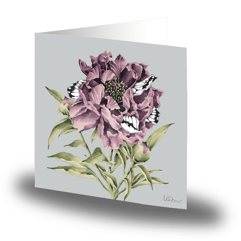 Cards by Jojo - Butterfly Peony - Litet kort